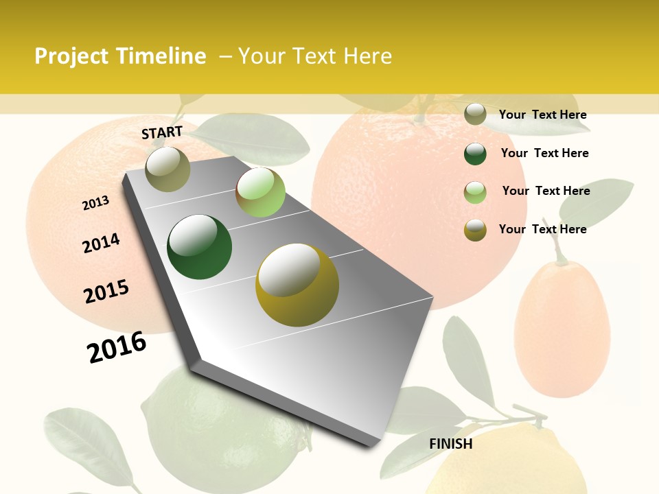 Yellow Green Fruit PowerPoint Template