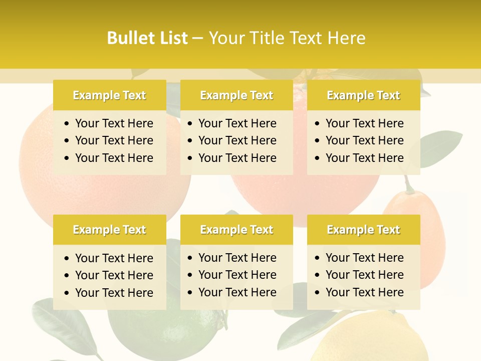 Yellow Green Fruit PowerPoint Template