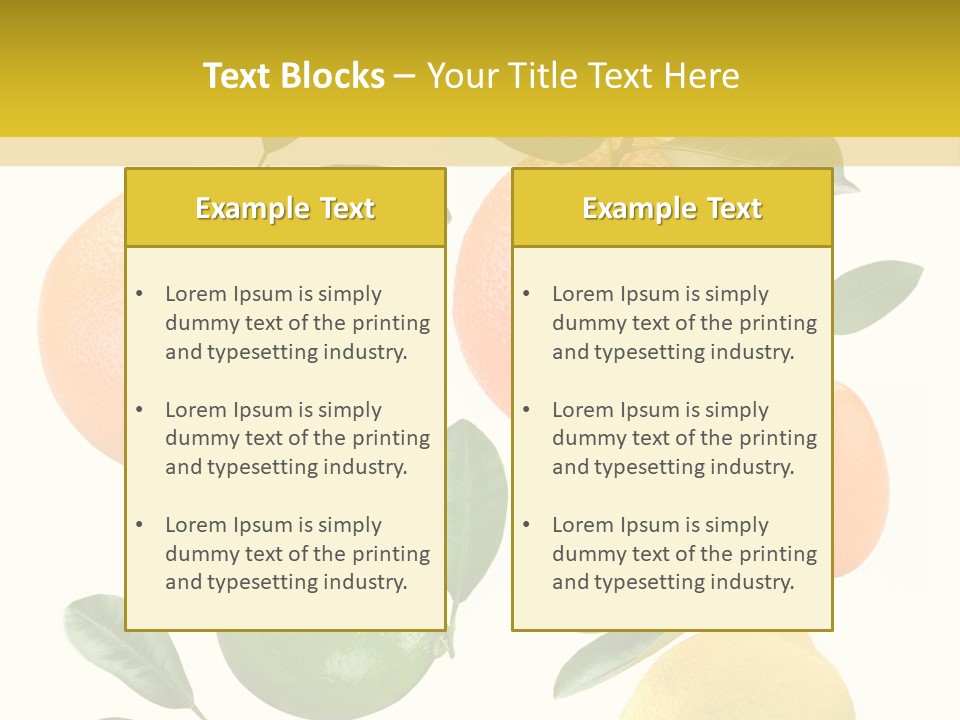 Yellow Green Fruit PowerPoint Template