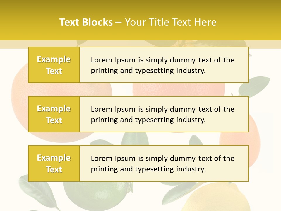Yellow Green Fruit PowerPoint Template