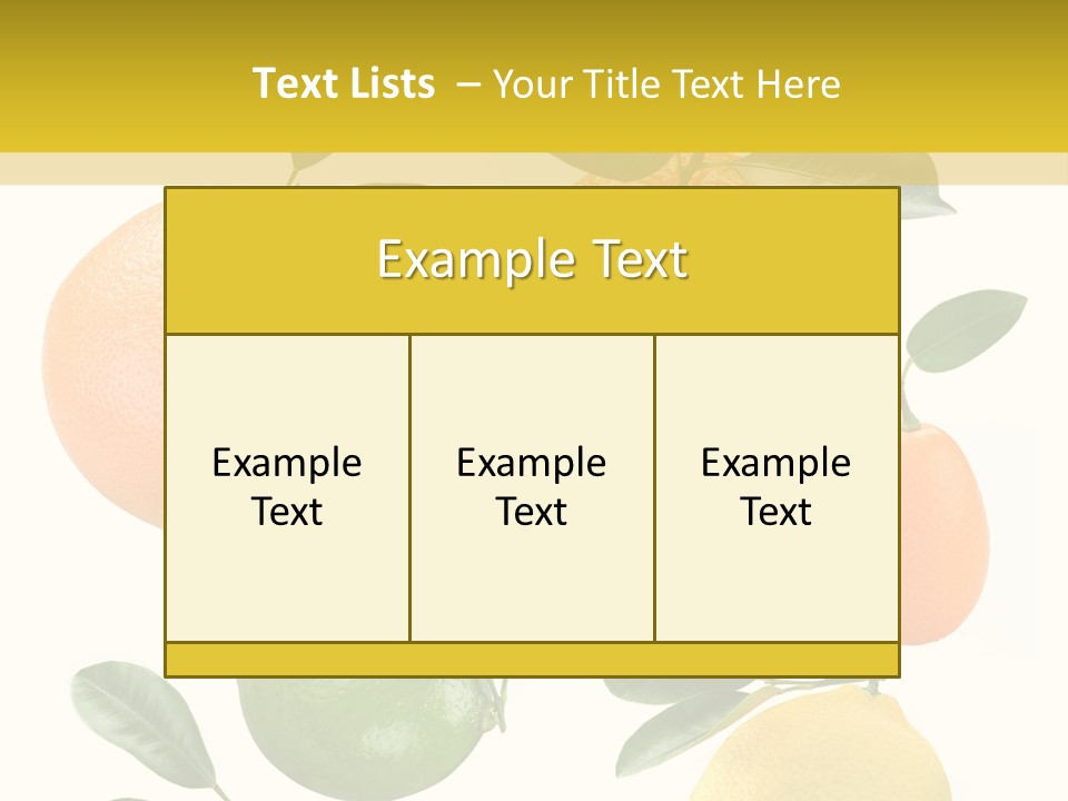 Yellow Green Fruit PowerPoint Template