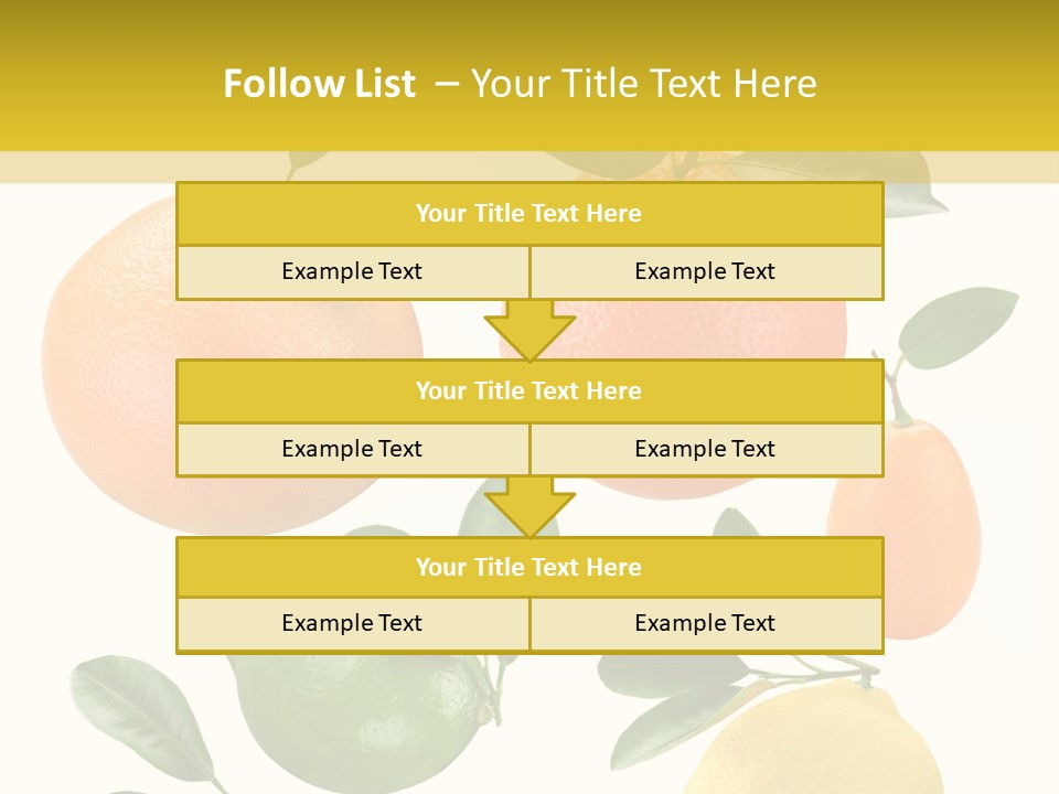 Yellow Green Fruit PowerPoint Template