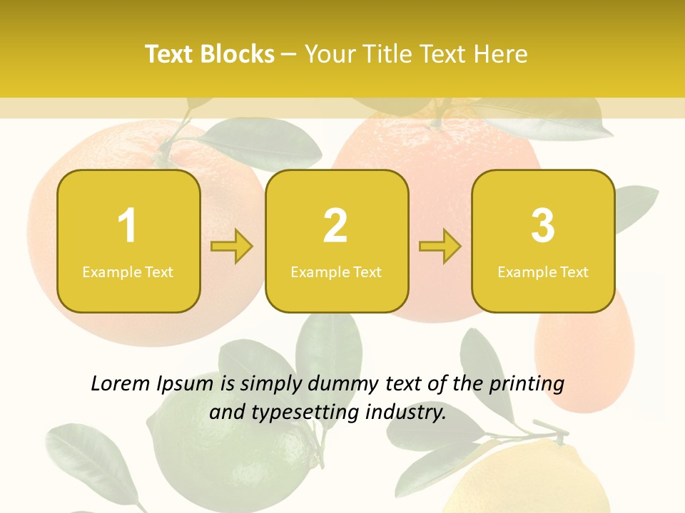 Yellow Green Fruit PowerPoint Template