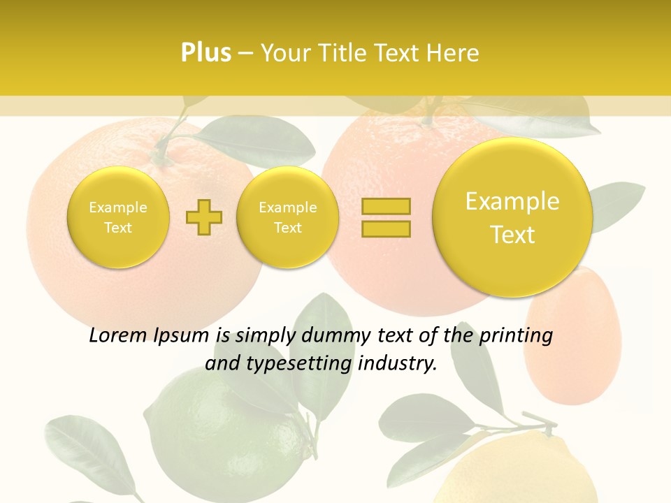 Yellow Green Fruit PowerPoint Template