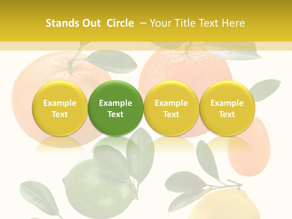 Yellow Green Fruit PowerPoint Template