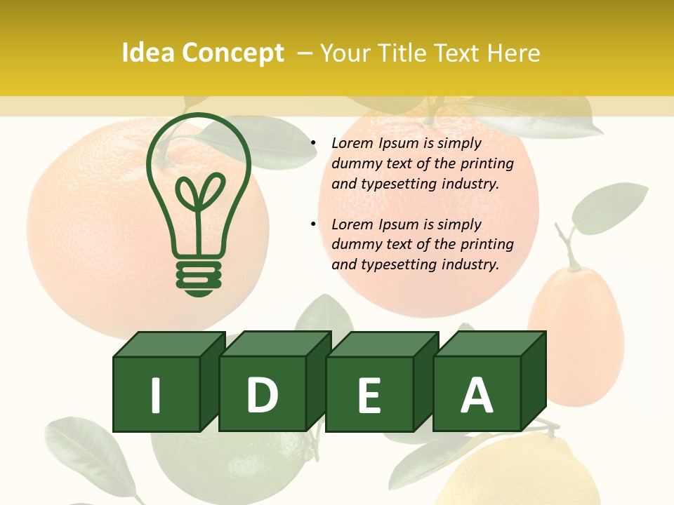 Yellow Green Fruit PowerPoint Template