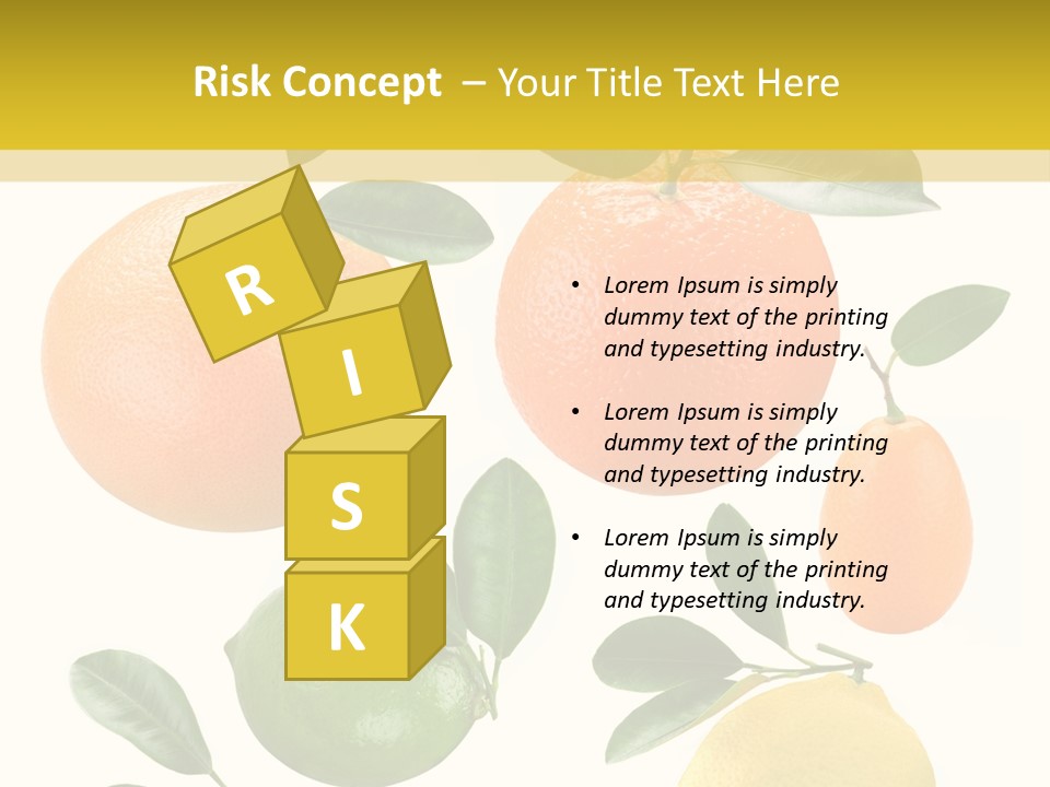 Yellow Green Fruit PowerPoint Template