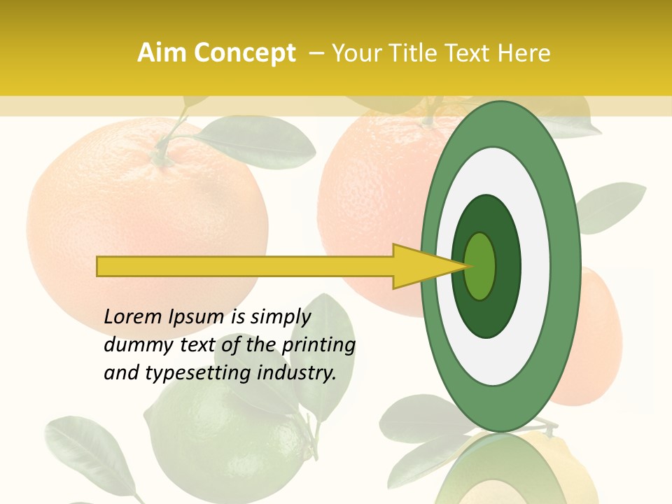 Yellow Green Fruit PowerPoint Template