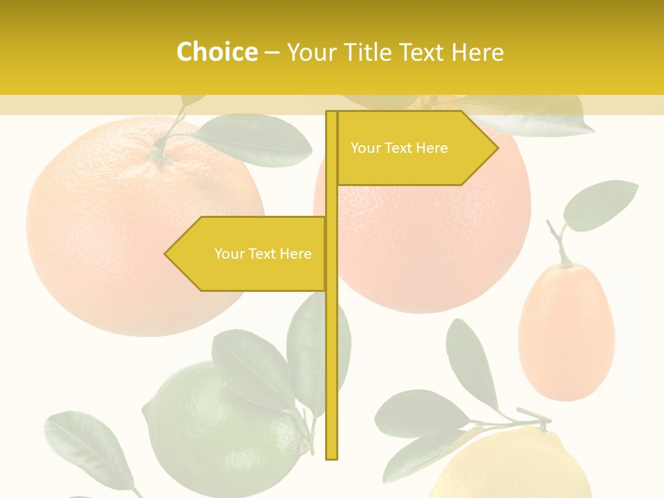 Yellow Green Fruit PowerPoint Template