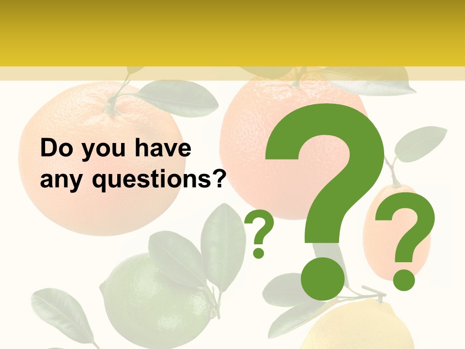 Yellow Green Fruit PowerPoint Template