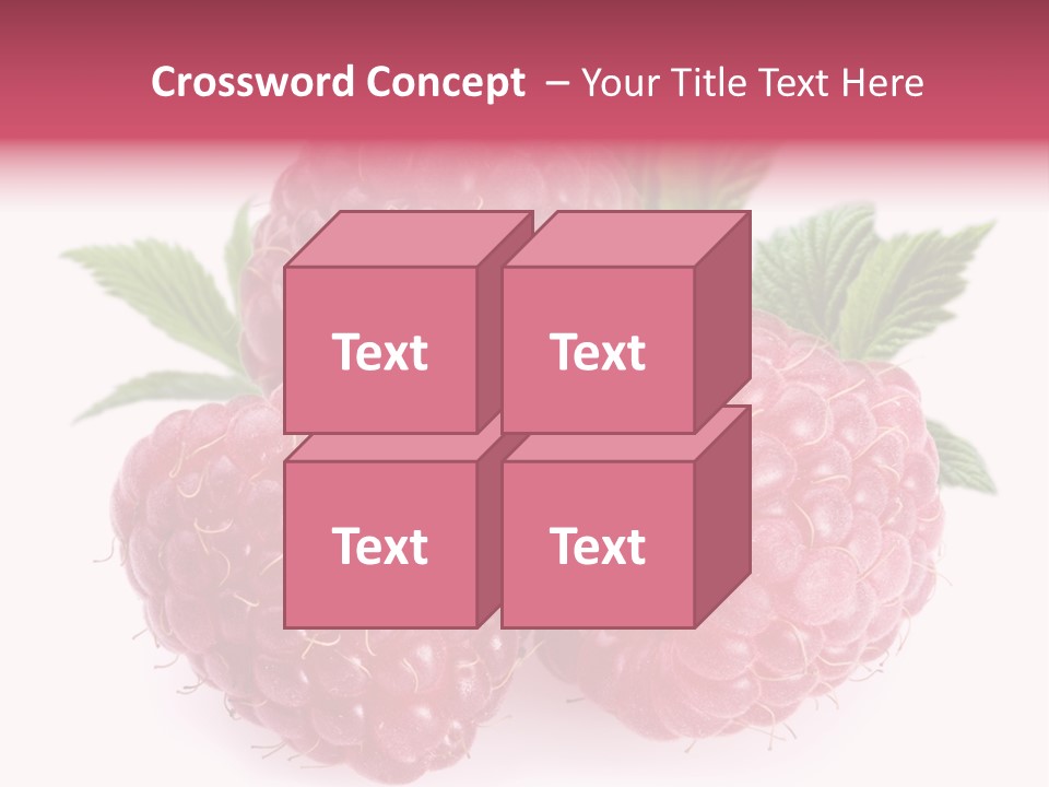 Raspberry Food Vitamin PowerPoint Template