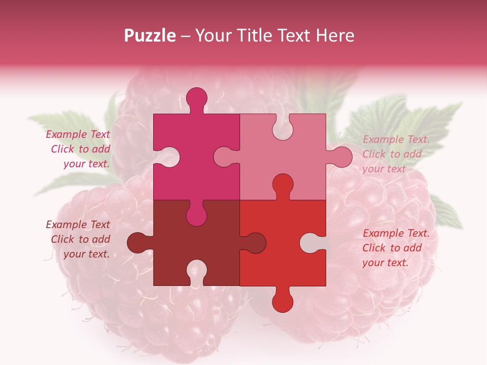 Raspberry Food Vitamin PowerPoint Template