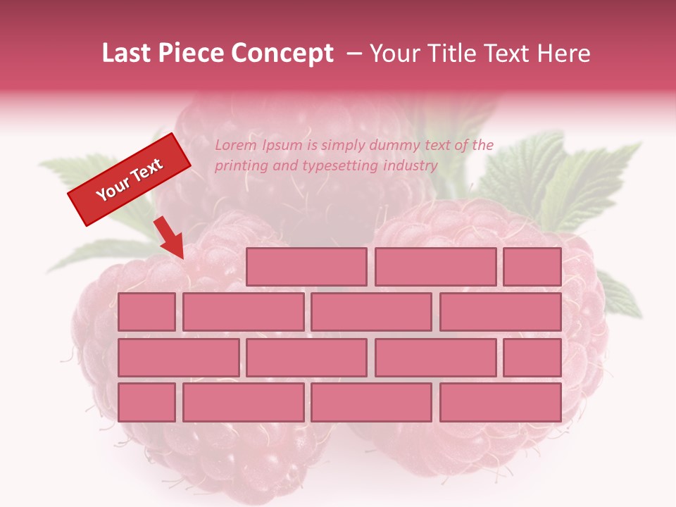 Raspberry Food Vitamin PowerPoint Template