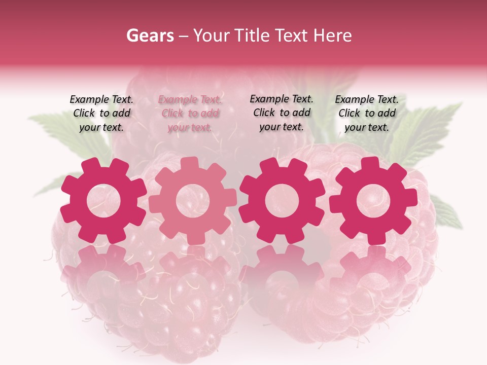 Raspberry Food Vitamin PowerPoint Template