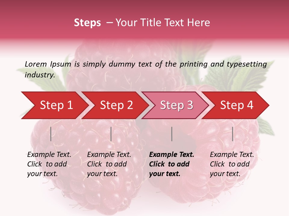 Raspberry Food Vitamin PowerPoint Template