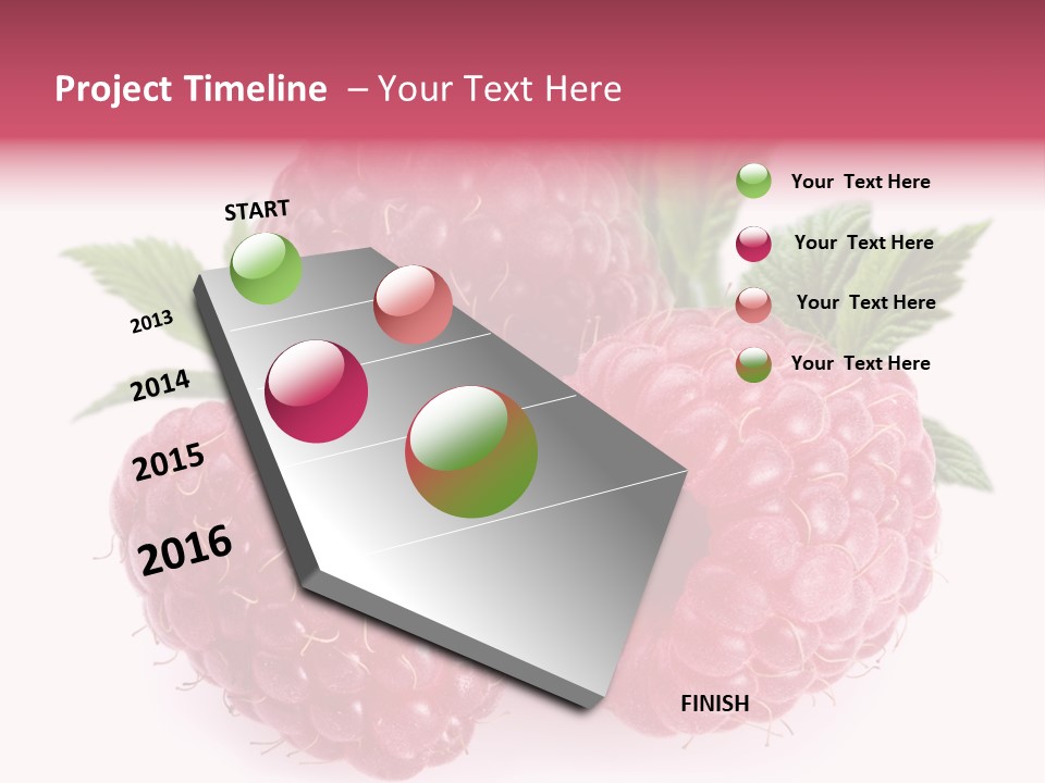 Raspberry Food Vitamin PowerPoint Template