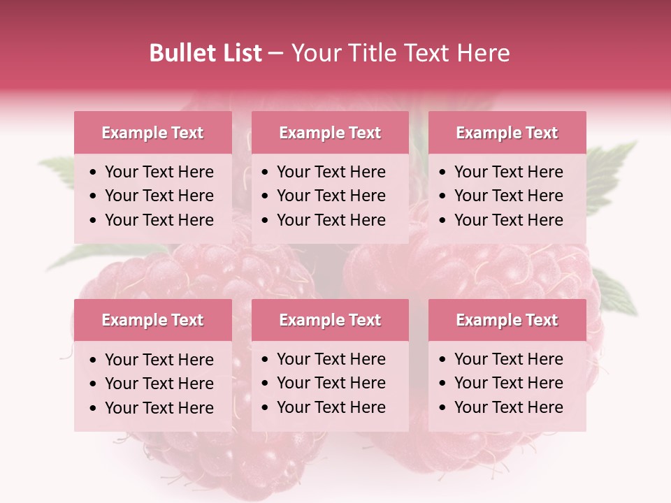 Raspberry Food Vitamin PowerPoint Template