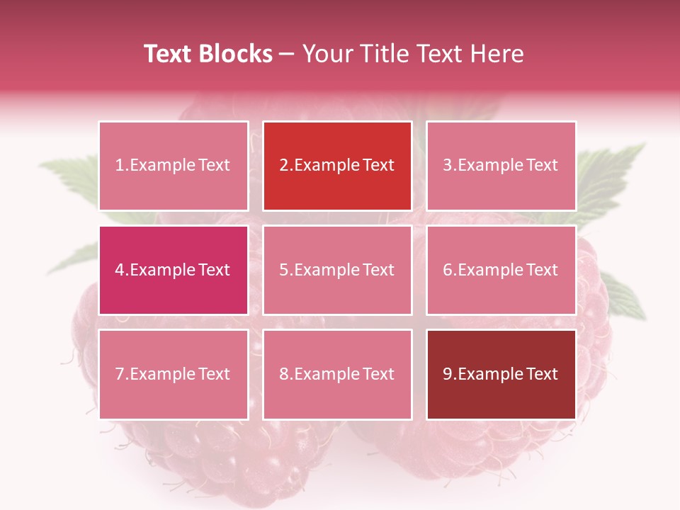 Raspberry Food Vitamin PowerPoint Template