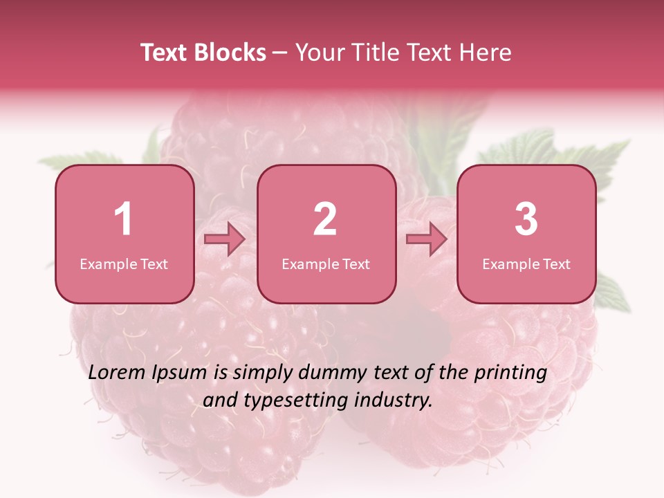 Raspberry Food Vitamin PowerPoint Template