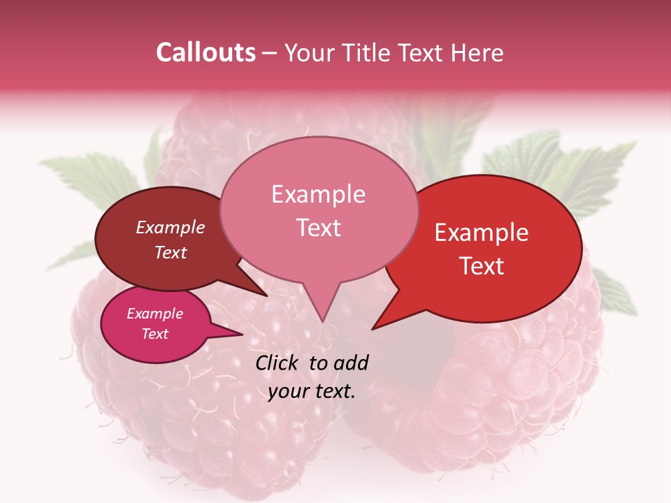Raspberry Food Vitamin PowerPoint Template