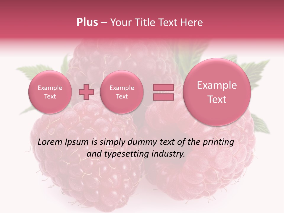 Raspberry Food Vitamin PowerPoint Template