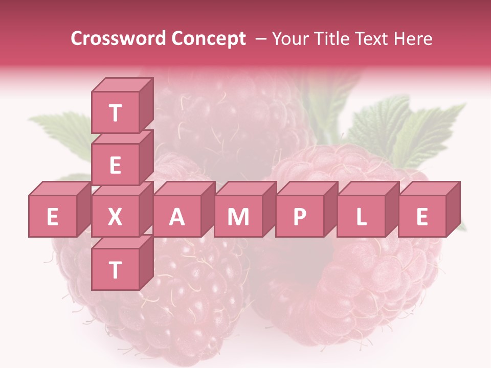 Raspberry Food Vitamin PowerPoint Template