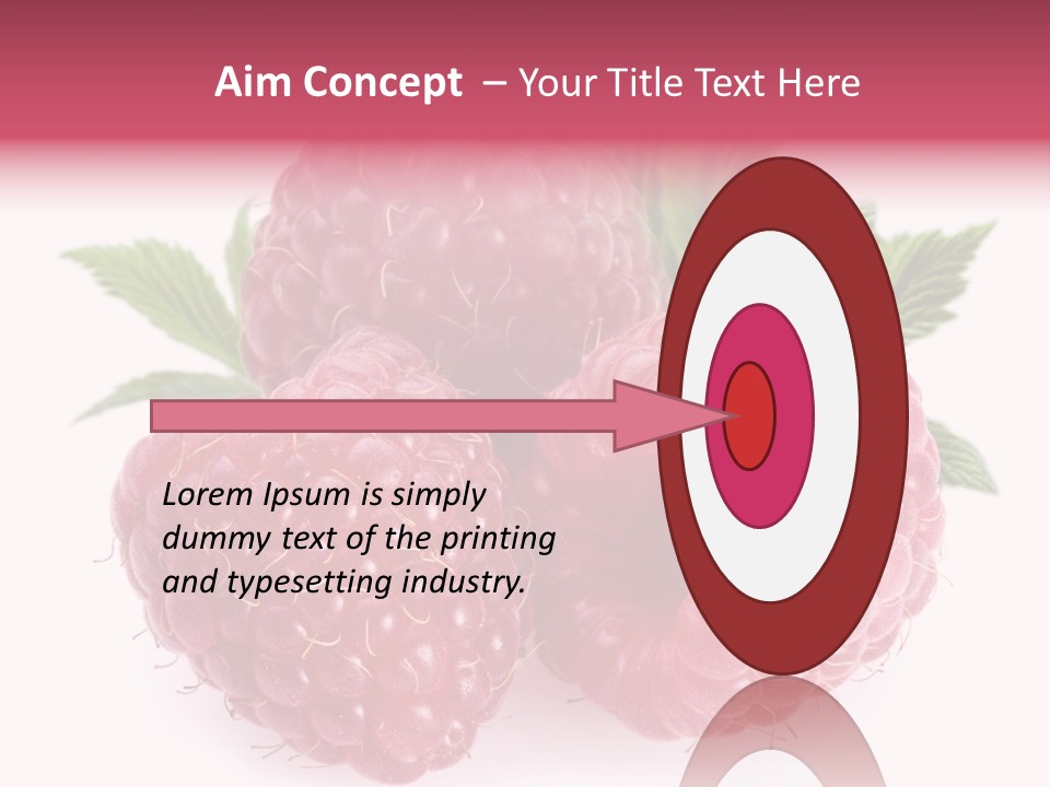 Raspberry Food Vitamin PowerPoint Template