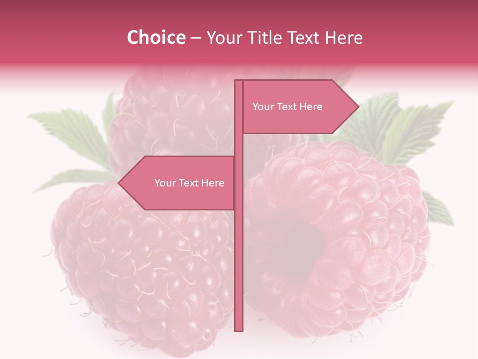 Raspberry Food Vitamin PowerPoint Template