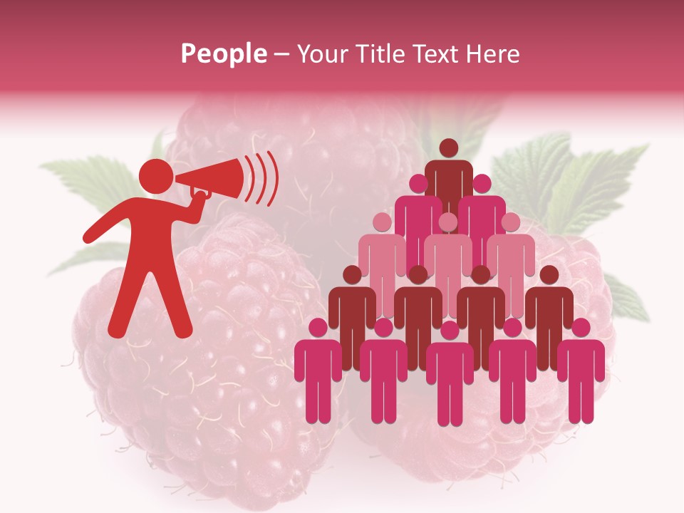 Raspberry Food Vitamin PowerPoint Template