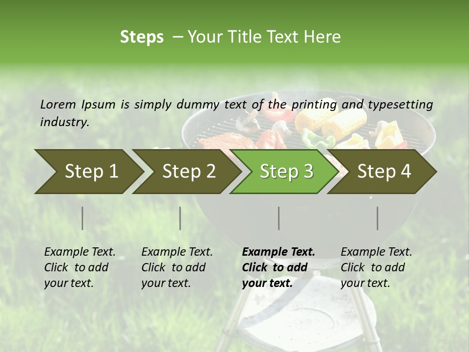 Yummy Roast Green PowerPoint Template