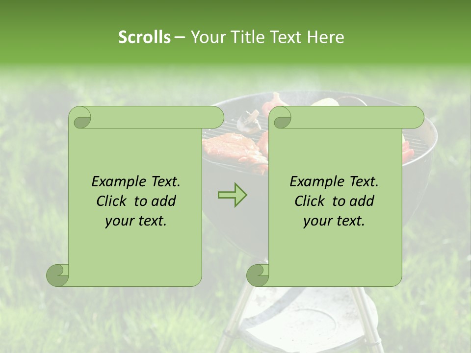 Yummy Roast Green PowerPoint Template