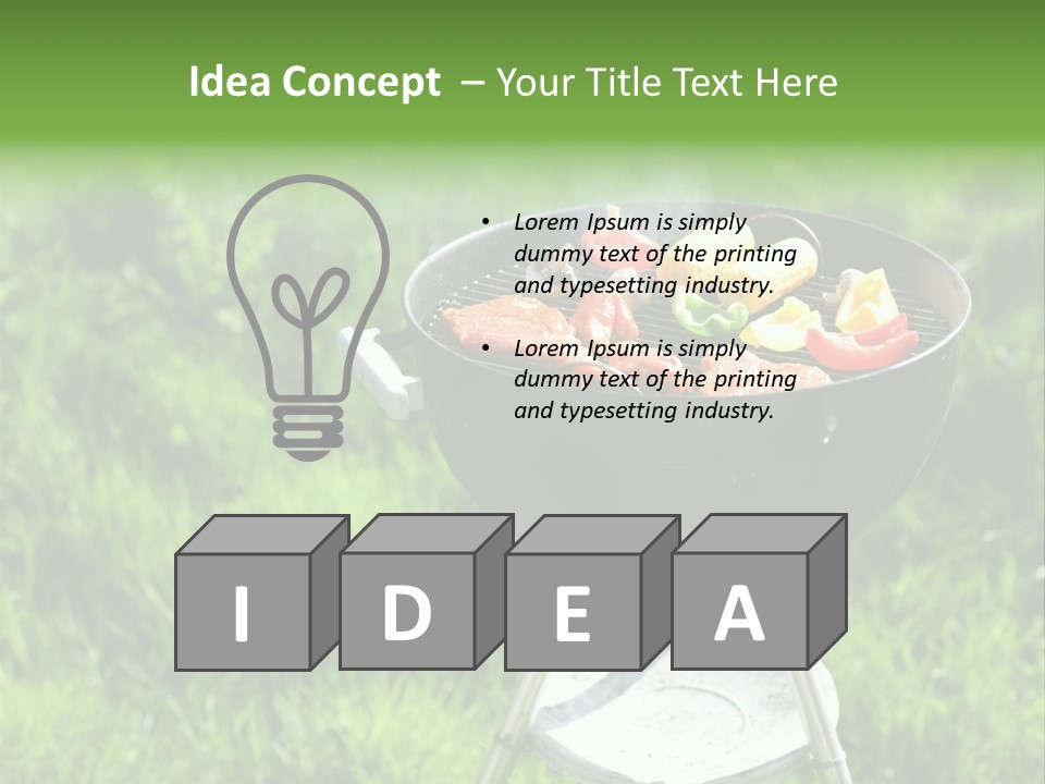 Yummy Roast Green PowerPoint Template