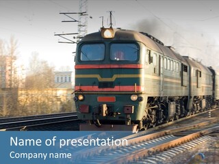 Rail Industrial Cargo PowerPoint Template