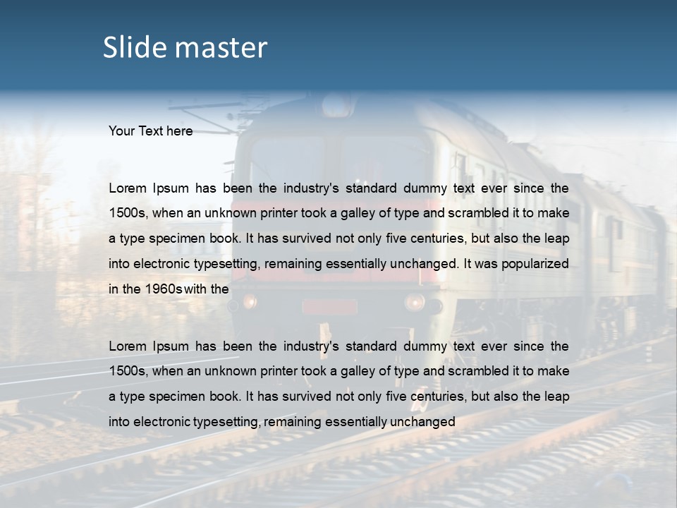 Rail Industrial Cargo PowerPoint Template