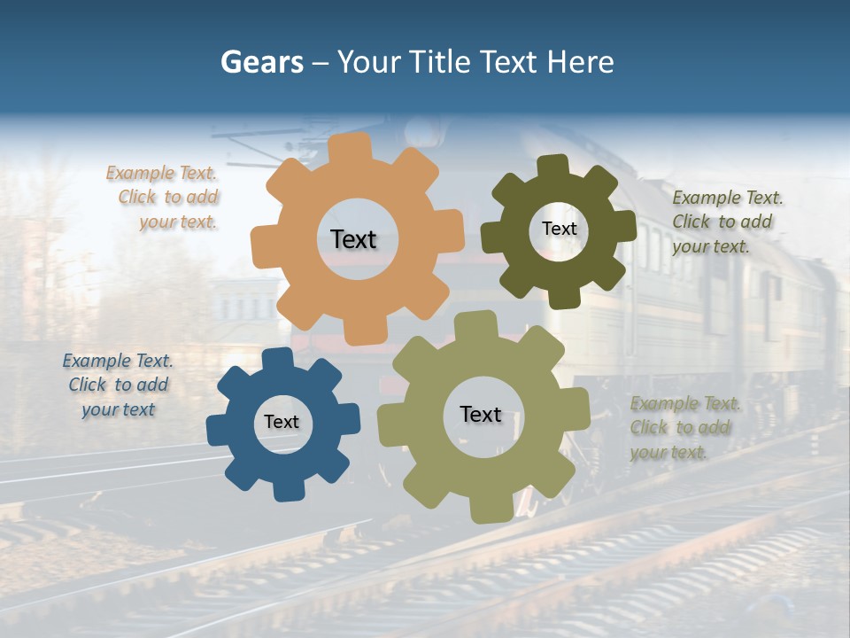 Rail Industrial Cargo PowerPoint Template