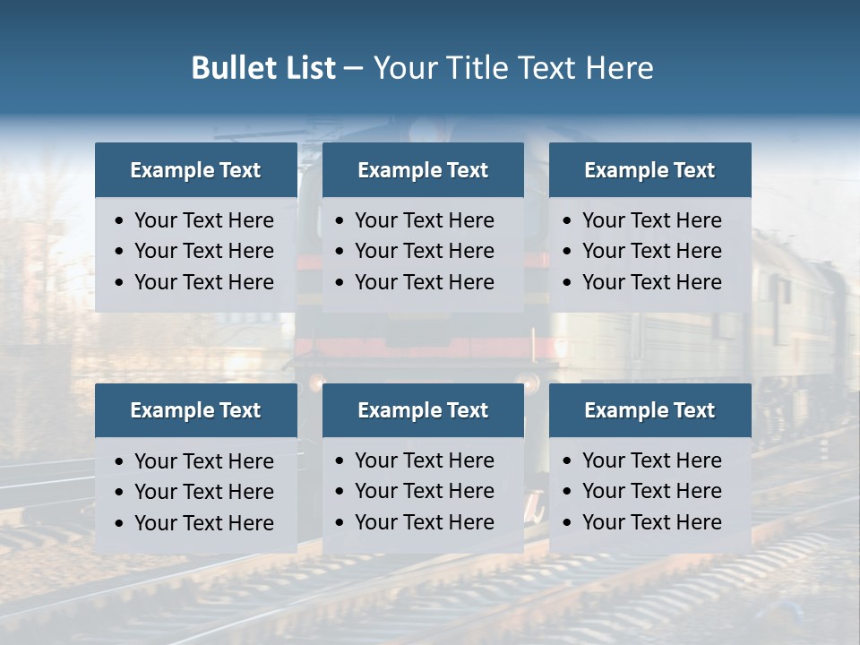 Rail Industrial Cargo PowerPoint Template