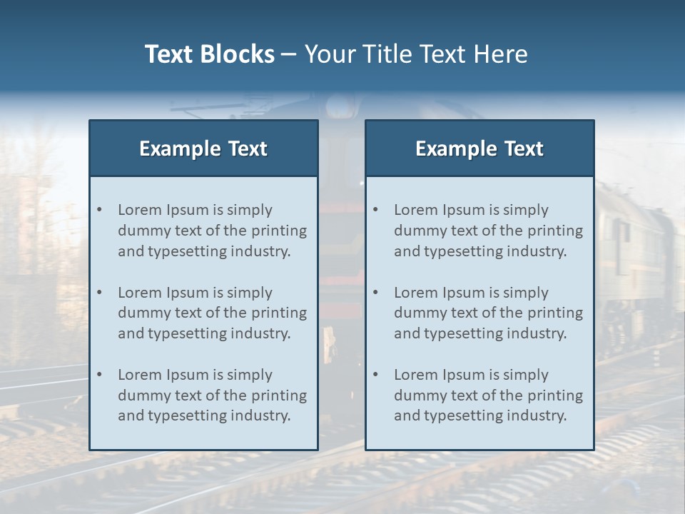 Rail Industrial Cargo PowerPoint Template