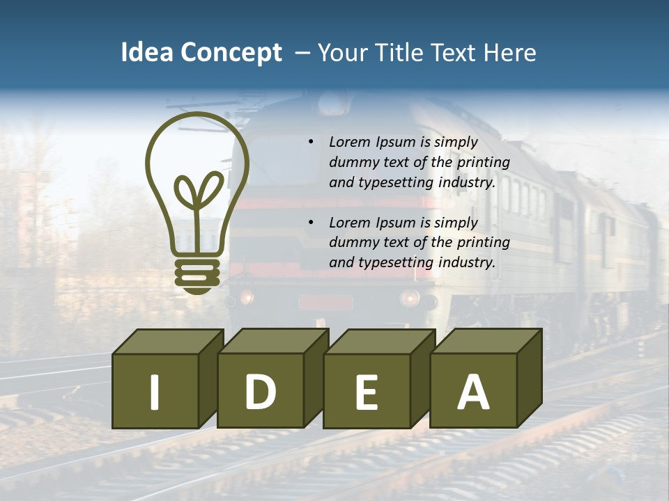 Rail Industrial Cargo PowerPoint Template