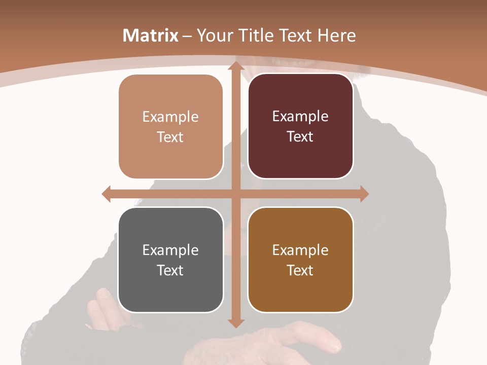 Elderly Maturity Hand PowerPoint Template