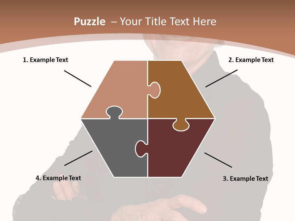 Elderly Maturity Hand PowerPoint Template