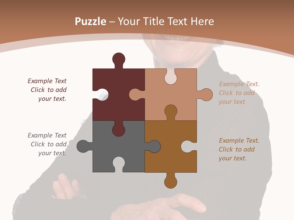 Elderly Maturity Hand PowerPoint Template