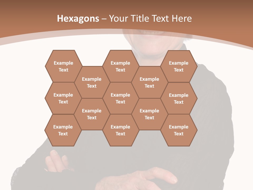 Elderly Maturity Hand PowerPoint Template