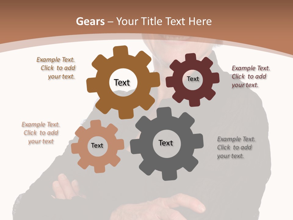 Elderly Maturity Hand PowerPoint Template