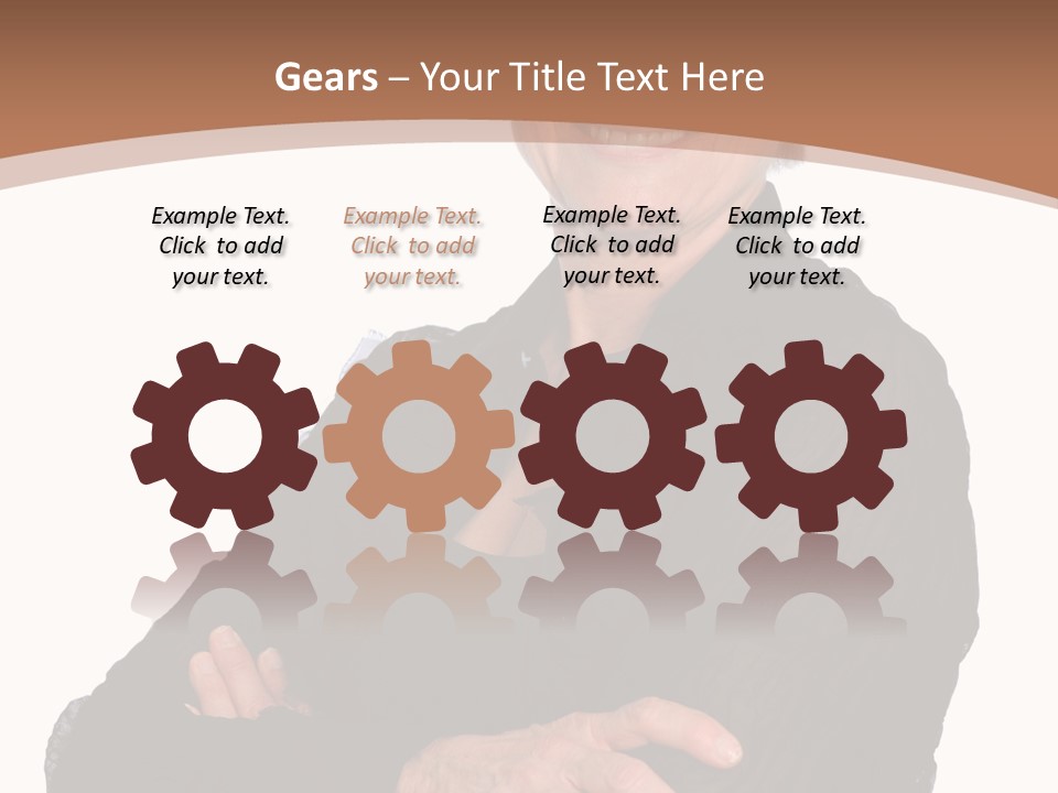 Elderly Maturity Hand PowerPoint Template