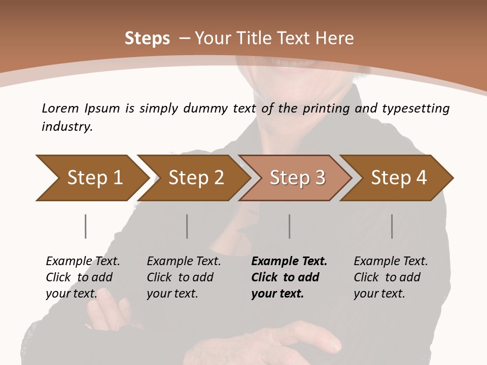 Elderly Maturity Hand PowerPoint Template