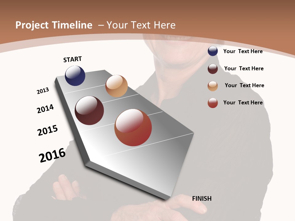 Elderly Maturity Hand PowerPoint Template