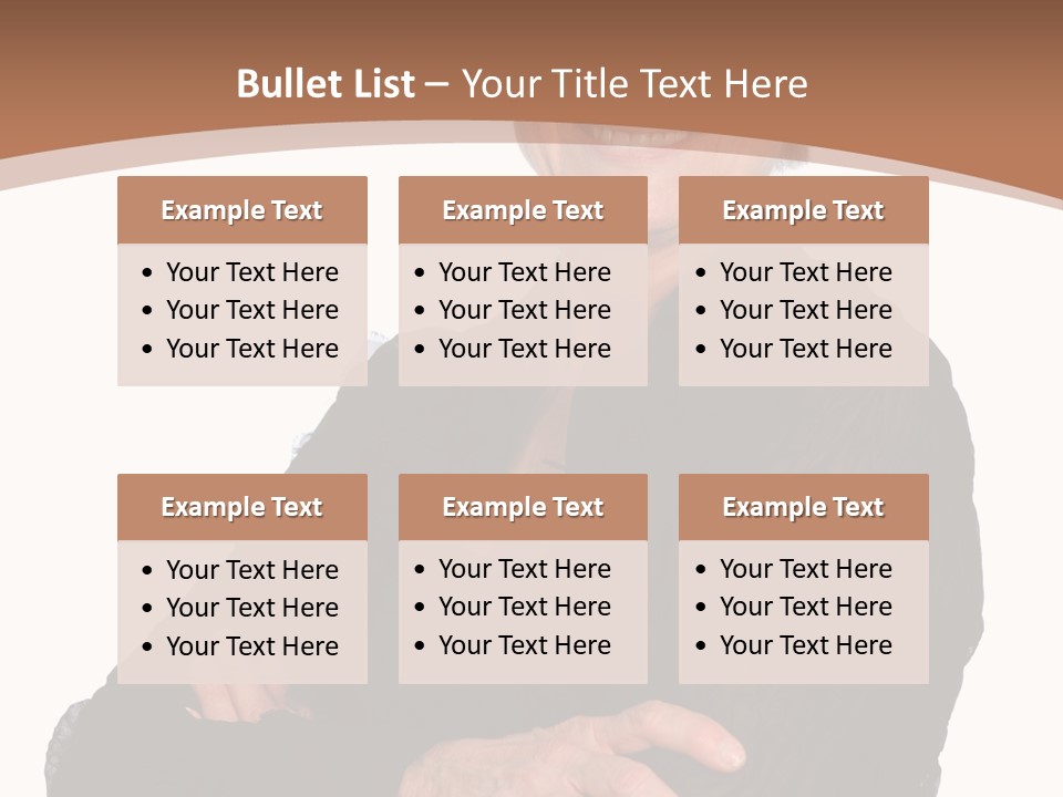 Elderly Maturity Hand PowerPoint Template