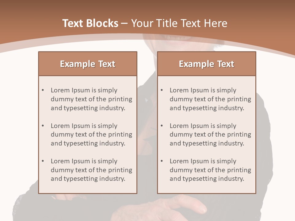 Elderly Maturity Hand PowerPoint Template