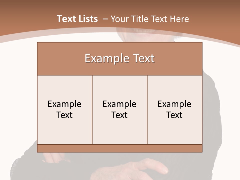 Elderly Maturity Hand PowerPoint Template
