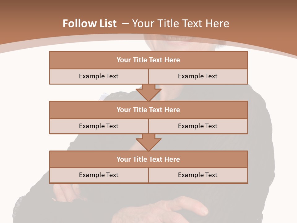 Elderly Maturity Hand PowerPoint Template